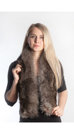 Raccoon fur scarf